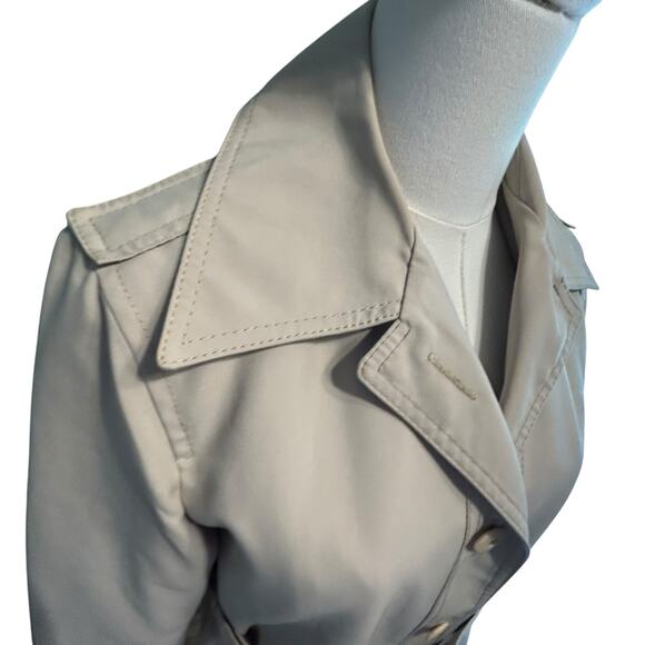 London Fog Womens VTG Trench Coat 8 Reg USA Jacket Zip Out Fur Lining & Belt - Picture 11 of 16